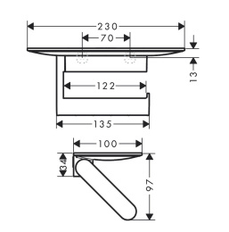 Бумагодержатель Hansgrohe (27928700) белый матовый