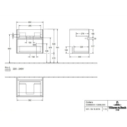 Villeroy Boch Collaro C00900PD Тумба под раковину 604х444 мм (Black Matt Lacquer)