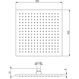 Верхний душ Cisal Shower DS01634021, хром