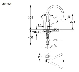 Фото Grohe Concetto 32661001 Смеситель для кухни, стандартный