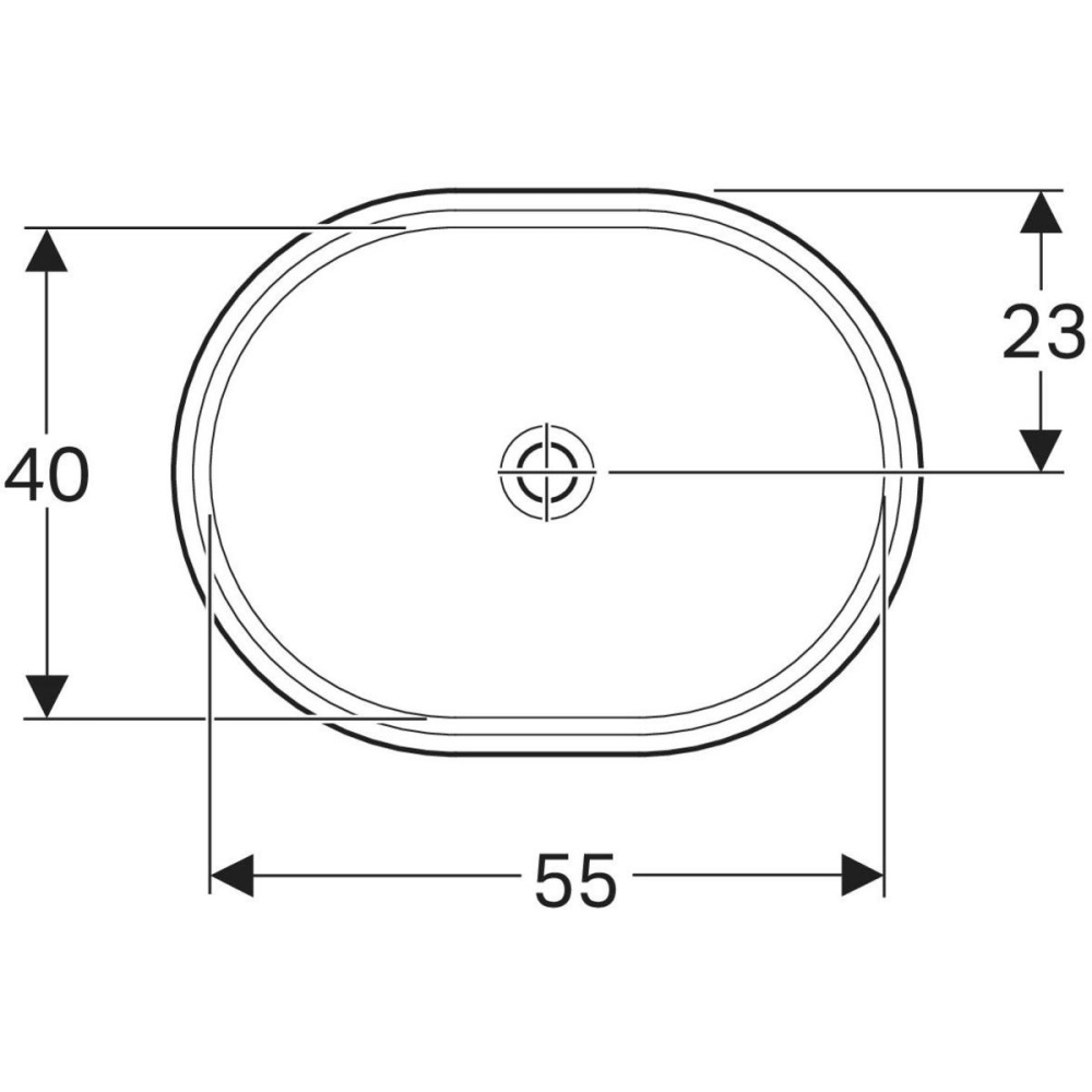 Geberit Variform 500.758.01.2 Раковина, встраиваемая снизу