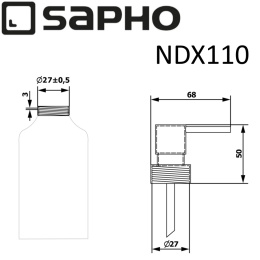 Sapho NDX110 Головка дозатора запасная для диспенсера, хром