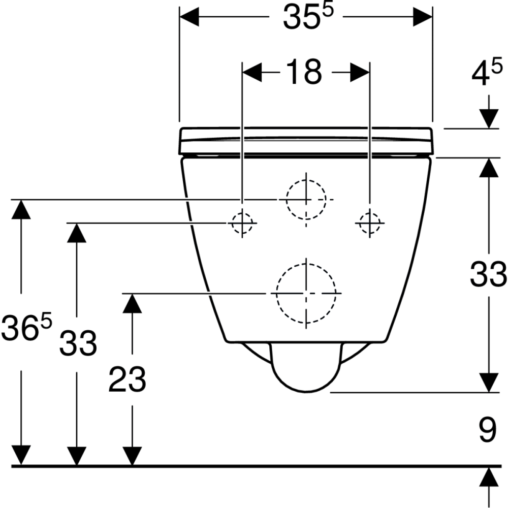 Унитаз подвесной Geberit Smyle Square 500.683.00.2 безободковый