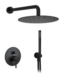 Фото Душевой комплект на 2 потребителя Giulini Futuro черный матовый  F6513KB-25ХNO