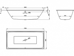 Фото Ванна стальная 170x80 Bette Loft 3171-000 PLUS шумоизоляция, антигрязевое покрытие