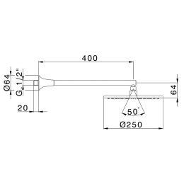 Фото Верхний душ Cisal Vita VI01319140, черный