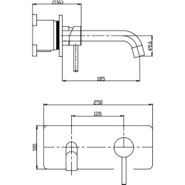 Фото Смеситель для раковины BelBagno ETNA ETN-BLVM-IN