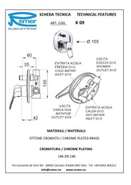 Фото Смеситель Remer для ванны встраиваемый RR K09