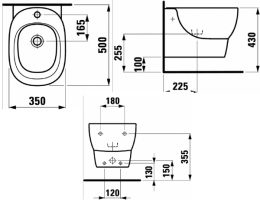 Биде Laufen Mimo 8.3055.1.000.302.1 подвесное