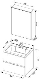 Фото Мебель для ванной Aquanet Алвита 00184619 60 белый