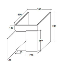 Тумба для постирочной раковины Galassia Venere (9028), цвет белый