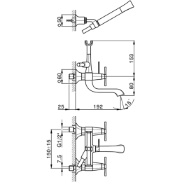 Смеситель для ванны Cisal Cherie CX0001207E, золото