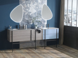 Тумба под раковину Jacob Delafon Nouvelle Vague 120 см, EB3036-M69, 3 ящика, цвет - темно-красный ма