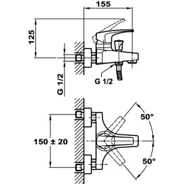 Teka MB2 4012102 Смеситель для ванны