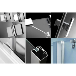 Дверь душевого уголка Radaway Almatea KDJ+S 80x90x90 L1 профиль Хром стекло прозрачное 31555-01-01L1