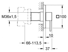 Фото Grohe Allure 19590000 Переключатель для душа, переключение на 3 потребителя воды