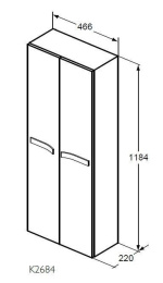 Шкаф подвесной K2684WG Ideal Standard Strada