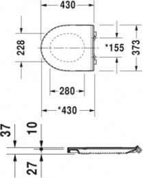 Сиденье для унитаза Duravit White Tulip 0027090000, белый