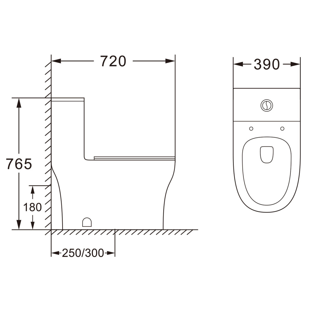 Унитаз-моноблок Azario SINTO (AZ-1098) Белый