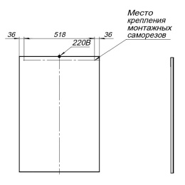 Зеркало Aquanet Lino (00253905) Белый