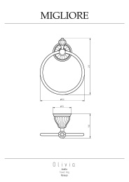 Фото Migliore Olivia 17460 Кольцо, керамика белая, золото
