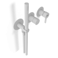 Смеситель для душа Remer Metrica MC97D2PWBBO, белый матовый