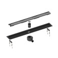 Душевой лоток TIMO Drain System 700 DS230107/03  с вставкой "lines", Чёрный