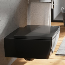 Фото Унитаз подвесной Villeroy&Boch Memento 2.0 (4633R0R7) черный, фаянс