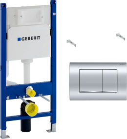 Фото Инсталляция для унитаза Geberit Delta 458.163.21.2 с кнопкой хром глянцевой