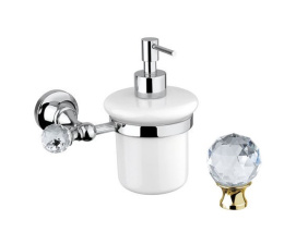 Дозатор для мыла Cezares Olimp SOI-03/24-Sw цвет золото, ручки Swarovski