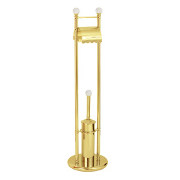 Фото Migliore Cristalia 16847 Стойка 2-х функциональная H96 см, золото SWAROVSKI