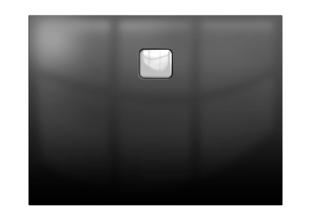 Фото Душевой поддон Riho Basel 404 120x80 черный матовый, накладка хром DC141700000000S