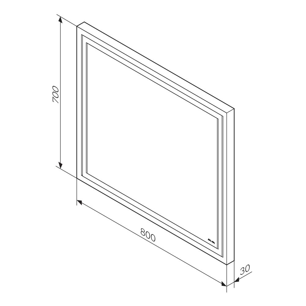 Зеркало с LED-подсветкой Am.Pm Gem (M91AMOX0801WG) серебристый
