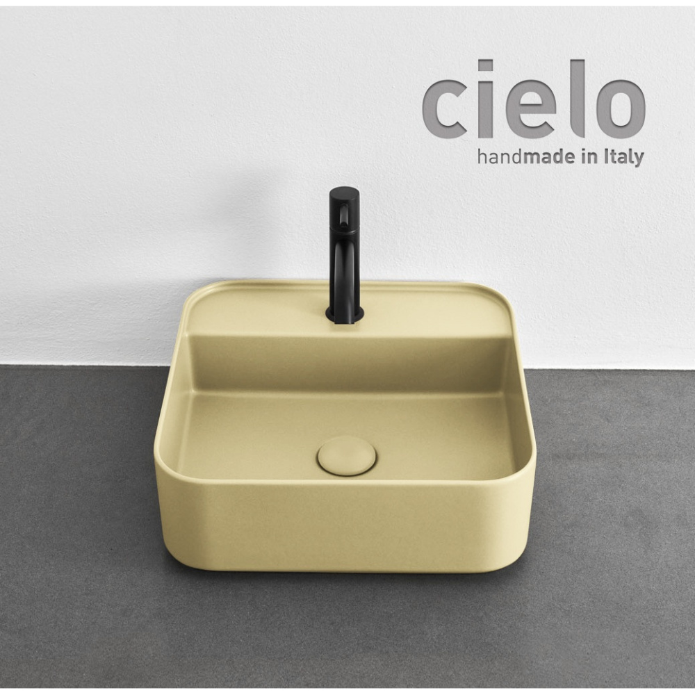 Ceramica CIELO Shui Comfort SHCOLAQF CN - Раковина для ванной комнаты 44*43 см, подвесная - накладна