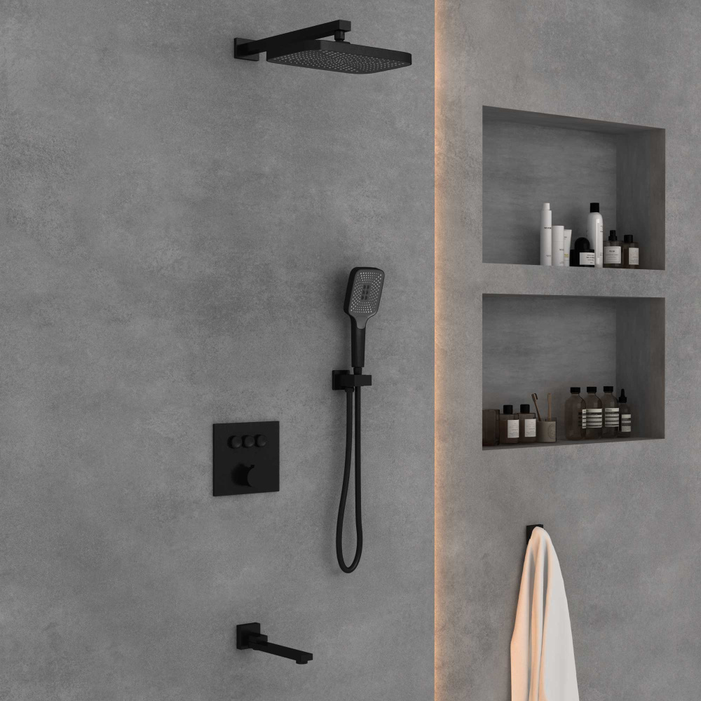 Фото Душевой комплект Vincea (VSFW-4311MB) черный матовый