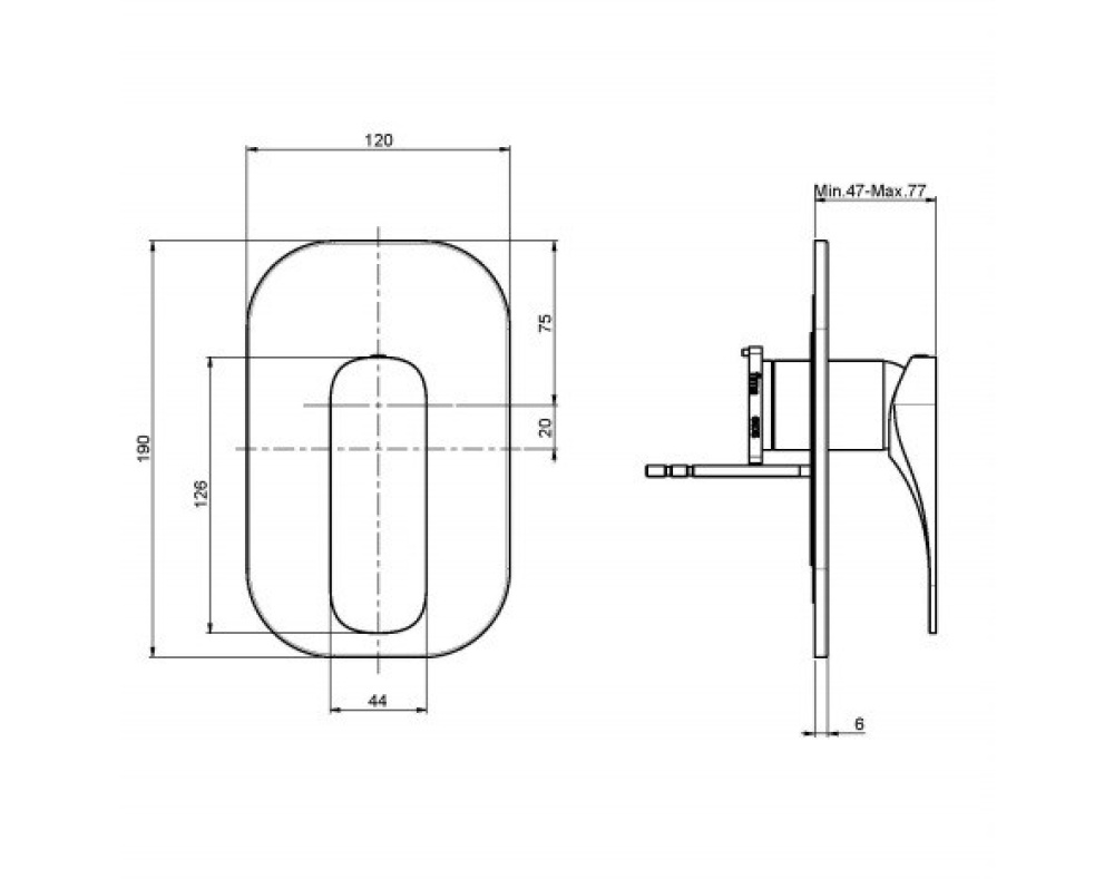 Смеситель для душа F3729X1CR FIMA Carlo Frattini QUAD