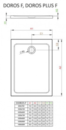 Акриловый поддон для душа Radaway Doros F 100x70x5,5 Белый SDRF1070-01