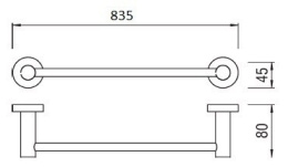 NOBILI ACPL20/835CR Полотенцедержатель (хром)