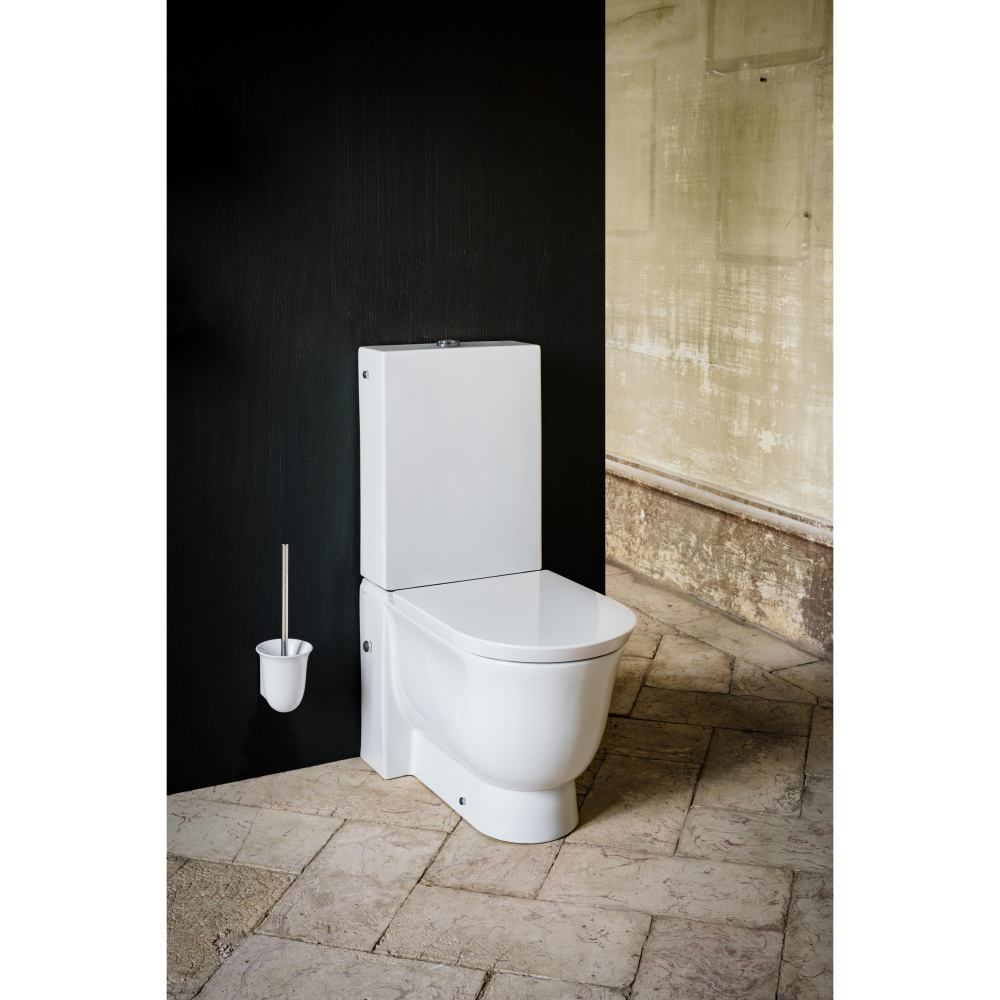 Ершик Laufen New Classic 8.7385.2.757.000.1 с керамическим держателем. Saphirkeramik, белый матовый