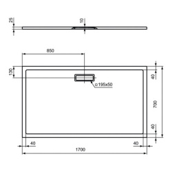 Поддон душевой Ideal Standart Ultra Flat New T447901 170 x 70 см ультратонкий, прямоугольный, белый