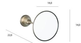 Фото Косметическое зеркало Tiffany World Harmony TWHA025br, бронза