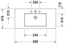 Умывальник 100 см Duravit Brioso BR4602O1021, дерево