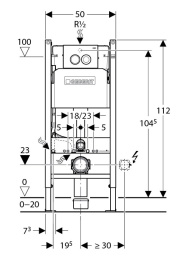 Инсталляция Geberit с безободковым унитазом Villeroy&Boch O.novo 5660 HR01, сиденье микролифт
