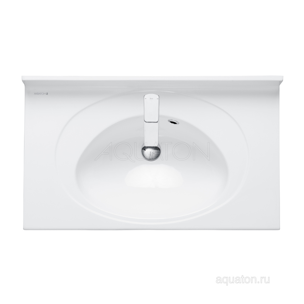 Фото Раковина Aquaton Отель 3/80 белая с навесами 1A70063NOT010