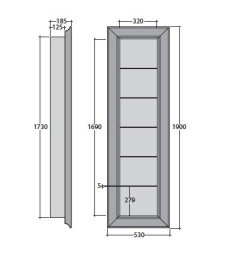 Фото Подвесной шкаф Globo Relais (PE190)