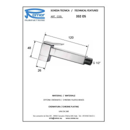 Душ-пистолет Remer RR 332OSх латунь хром