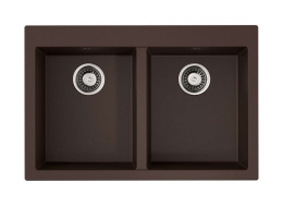 Кухонная мойка Omoikiri Bosen 80-2-DC Tetogranit (4993840) темный шоколад