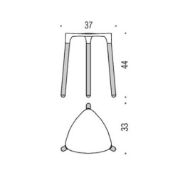 Фото Табурет Colombo Black & White B9988.EPB
