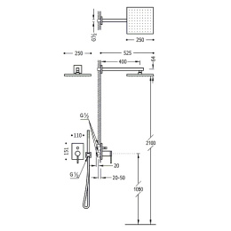 Фото Душевая система Tres Mono term (20118006) хром