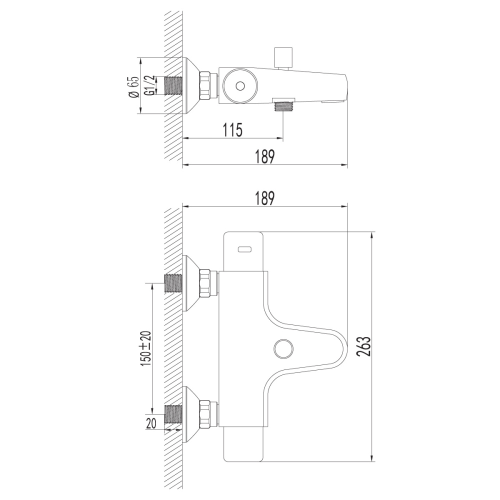 Термостат Lemark Thermo LM7732C для ванны, термостатический